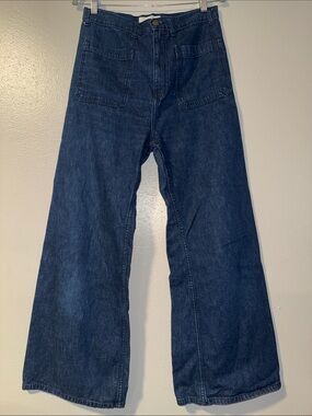 The Great woman’s Flare high rise Wide-Leg Dark Blue Denim Jeans